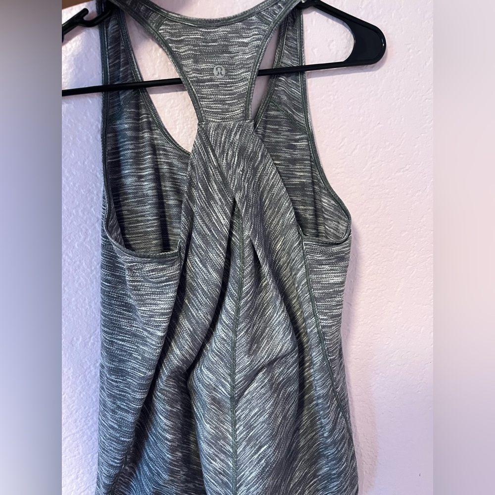 Gray Racerback Tank Top - Picture 3 of 4